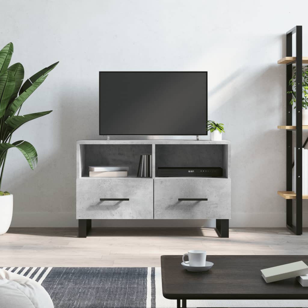 Tv-Meubel 80X36X50 Cm Bewerkt Hout