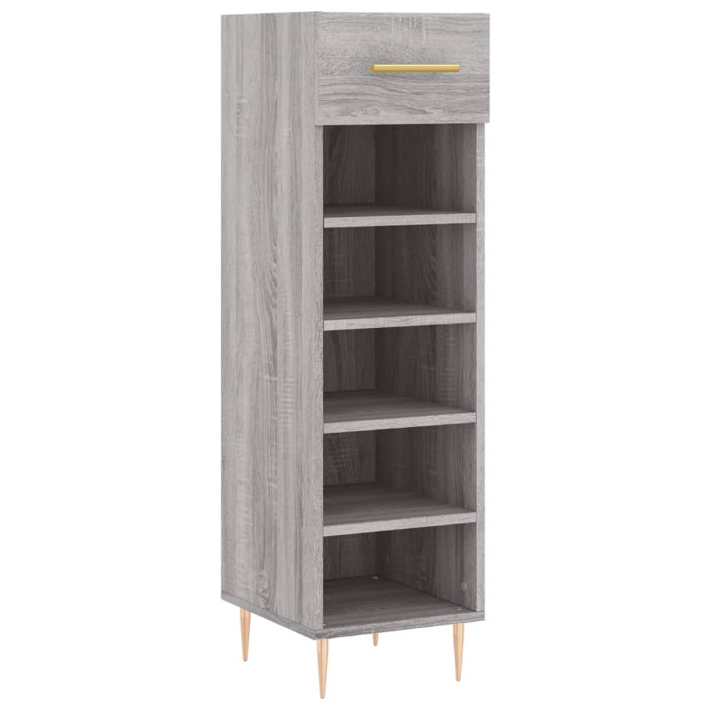 Schoenenkast 30X35X105 Cm Bewerkt Hout Eikenkleur