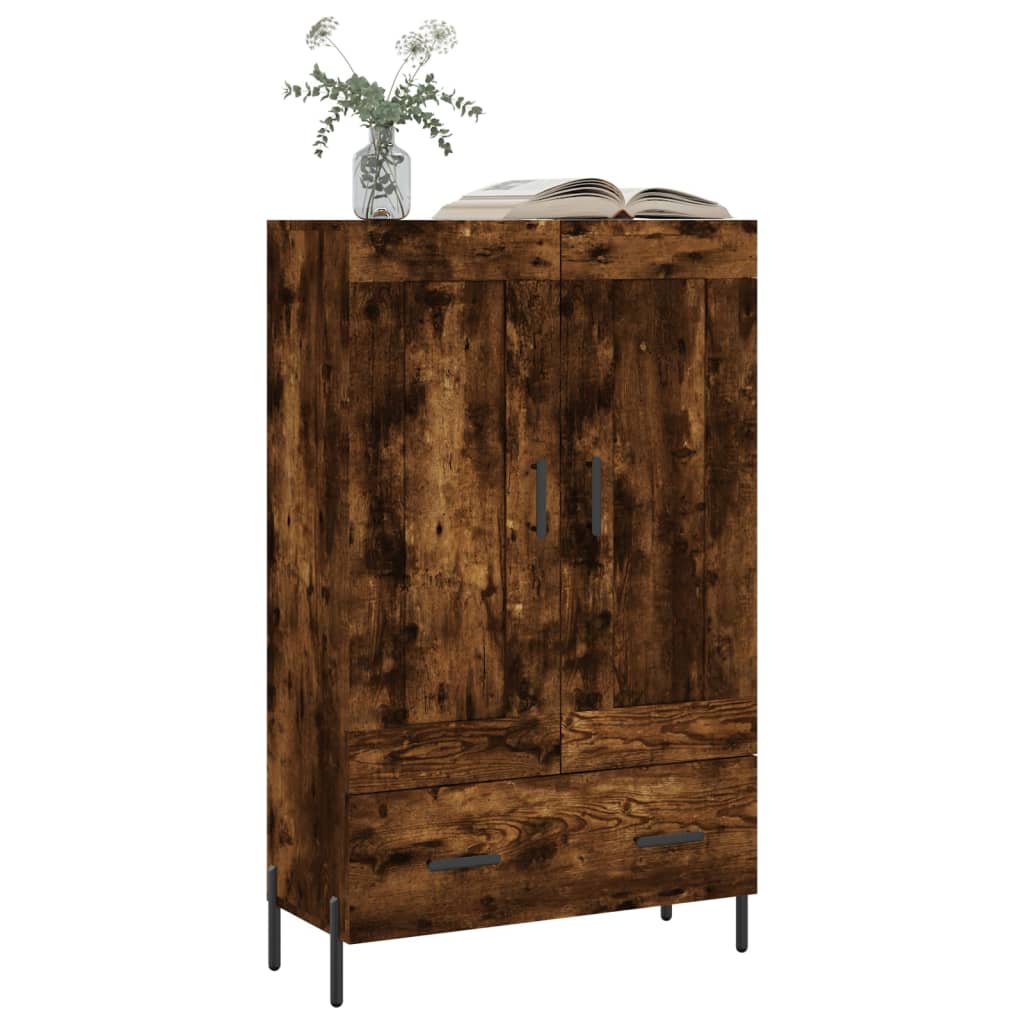 Hoge Kast 69,5X31X115 Cm Bewerkt Hout Kleurig