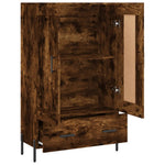 Hoge Kast 69,5X31X115 Cm Bewerkt Hout Kleurig
