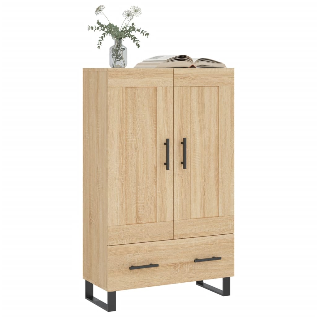 Hoge Kast 69,5X31X115 Cm Bewerkt Hout Kleurig
