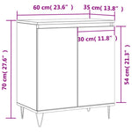 Dressoir 60X35X70 Cm Bewerkt Hout Kleurig