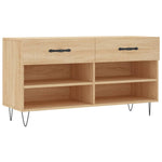 Schoenenbank 102X35X55 Cm Bewerkt Hout Kleurig
