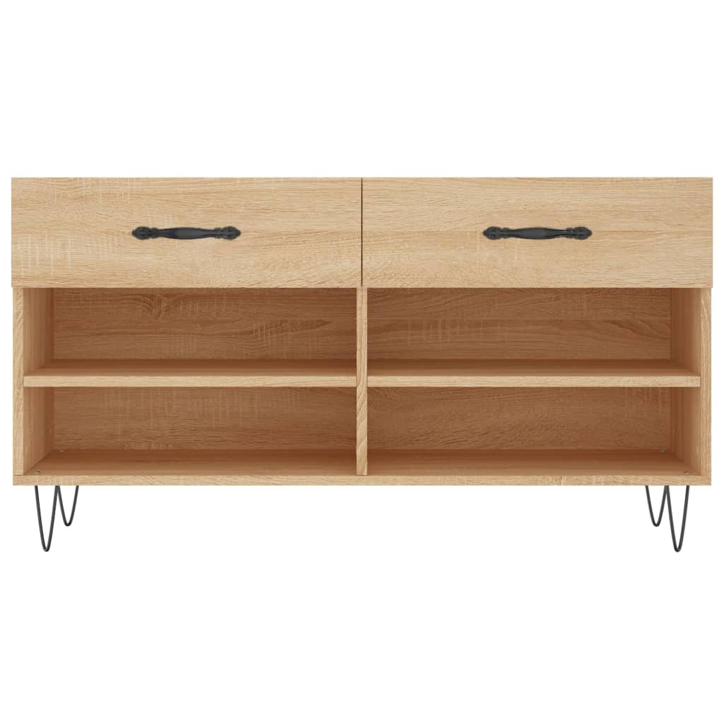 Schoenenbank 102X35X55 Cm Bewerkt Hout Kleurig
