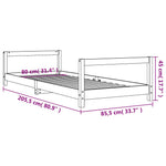 Kinderbedframe Massief Grenenhout