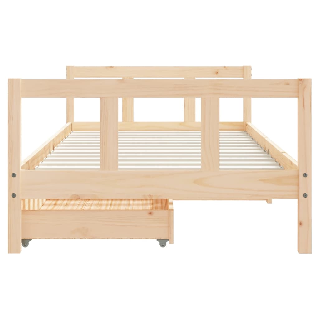 Kinderbedframe Met Lades Massief Grenenhout