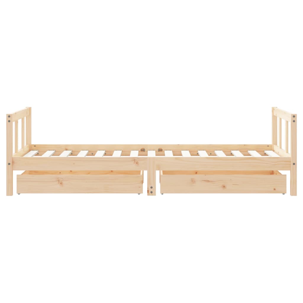 Kinderbedframe Met Lades Massief Grenenhout
