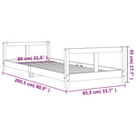 Kinderbedframe Massief Grenenhout