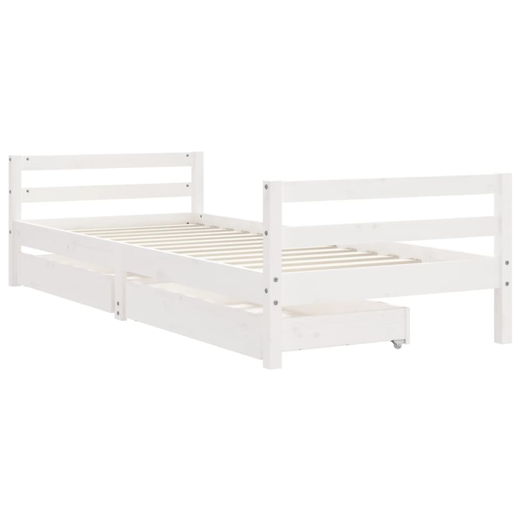 Kinderbedframe Met Lades Massief Grenenhout