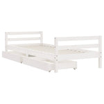 Kinderbedframe Met Lades Massief Grenenhout