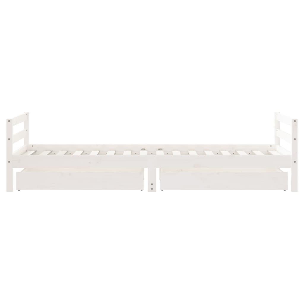 Kinderbedframe Met Lades Massief Grenenhout