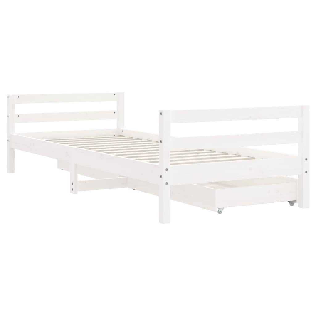 Kinderbedframe Met Lades Massief Grenenhout