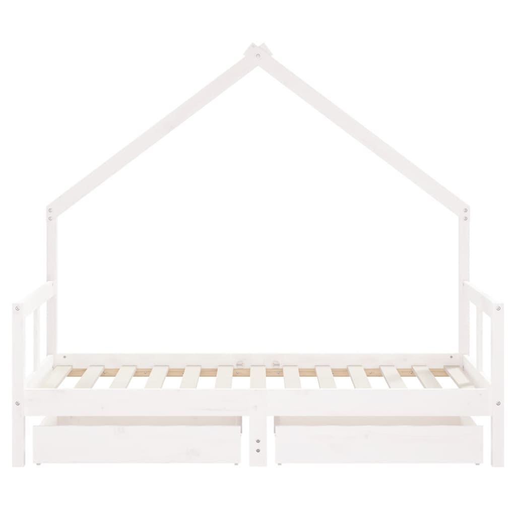 Kinderbedframe Met Lades Massief Grenenhout
