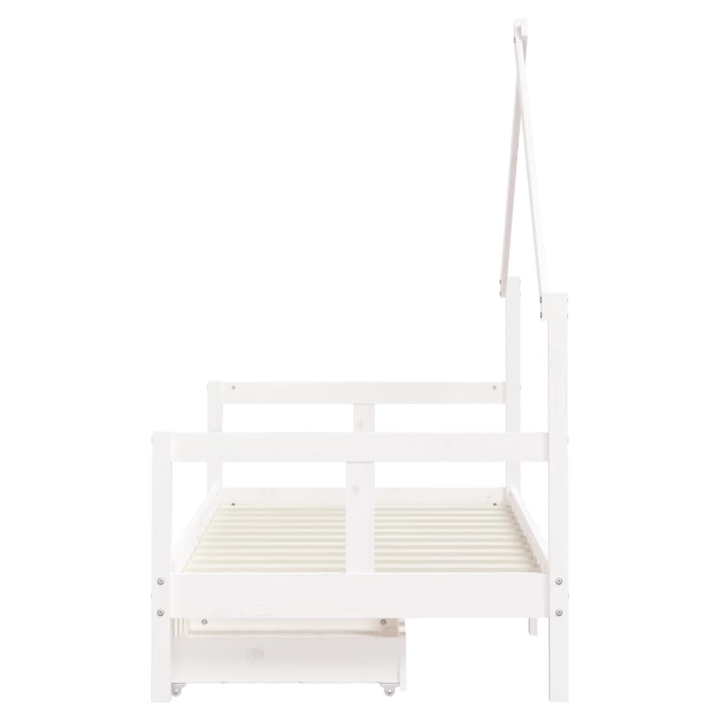 Kinderbedframe Met Lades Massief Grenenhout