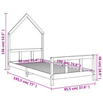 Kinderbedframe Massief Grenenhout