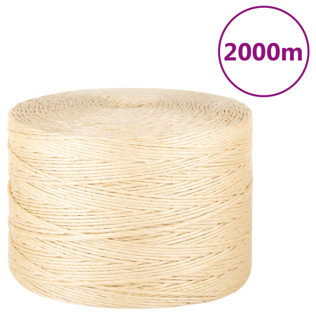 Touw 2 Mm 3000 M 100% Sisal