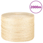 Touw 2 Mm 3000 M 100% Sisal
