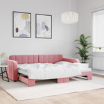 Slaapbank Fluweel Roze