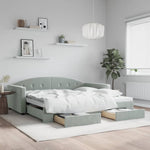 Slaapbank Met Onderschuifbed En Lades Fluweel