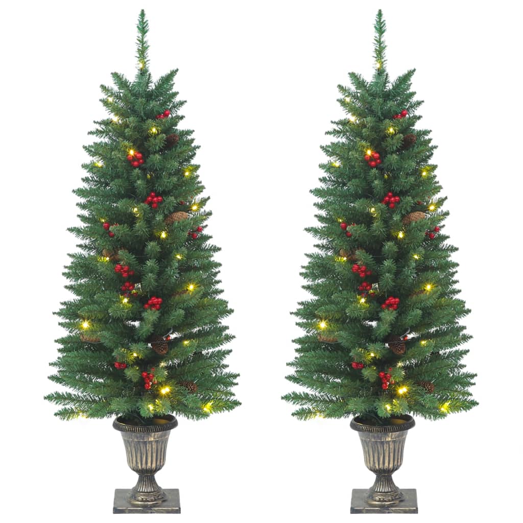 Kunstkerstbomen 2 St 100 Led's 120 Cm