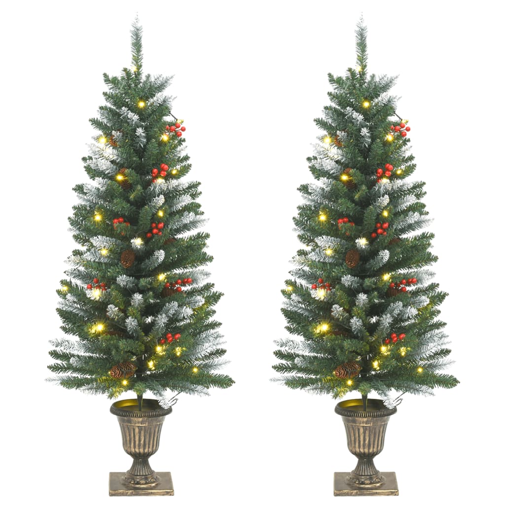 Kunstkerstbomen 2 St 100 Led's 120 Cm