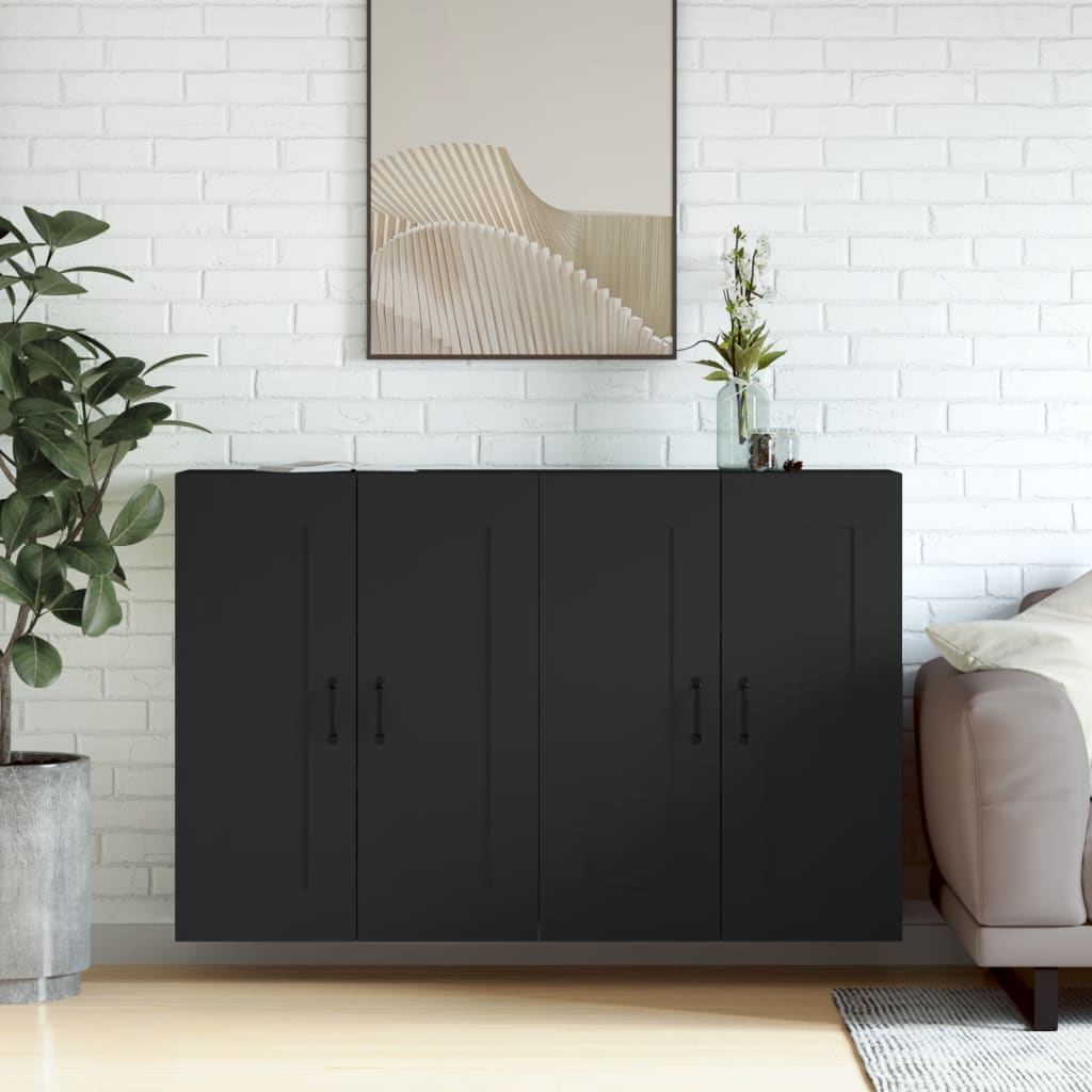 Hangkasten Bewerkt Hout Betongrijs