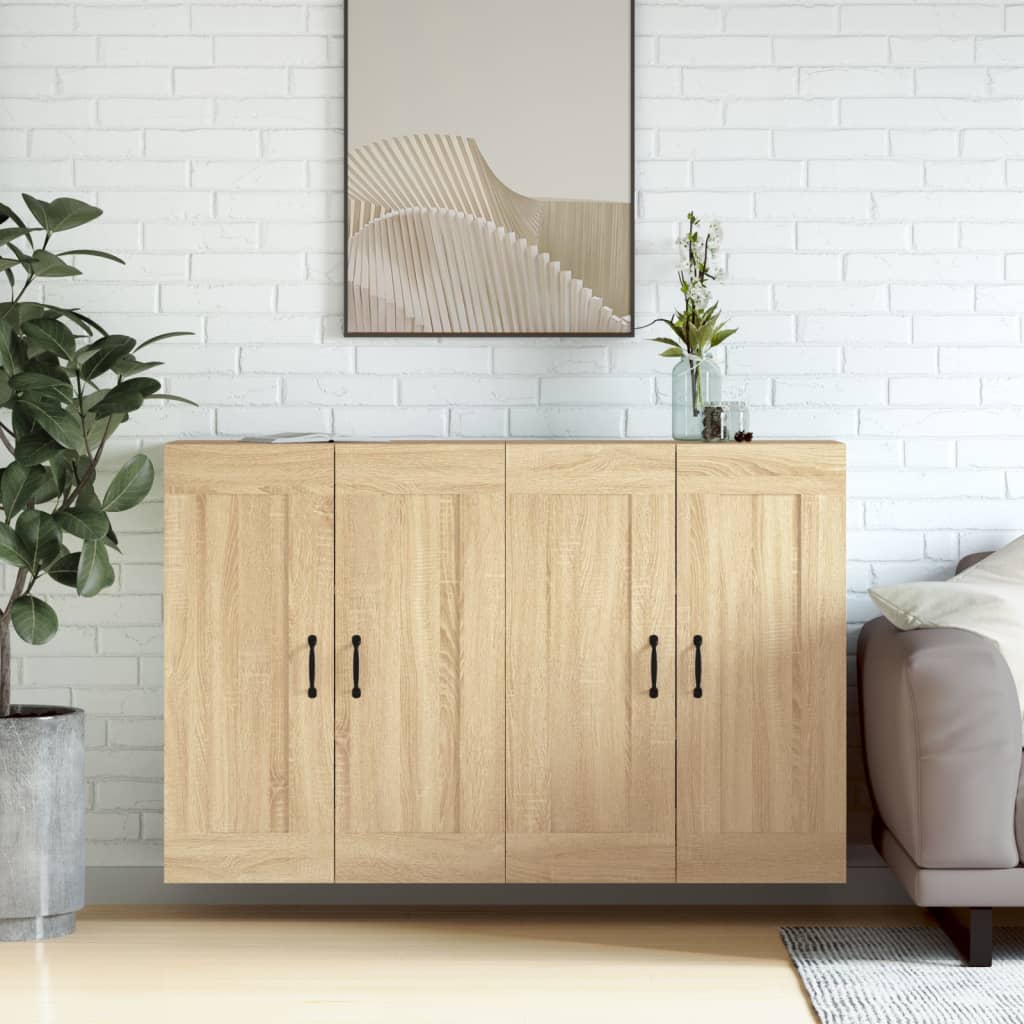 Hangkasten Bewerkt Hout Betongrijs