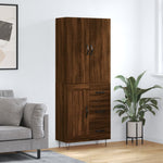 Hoge Kast 69,5X34X180 Cm Bewerkt Hout