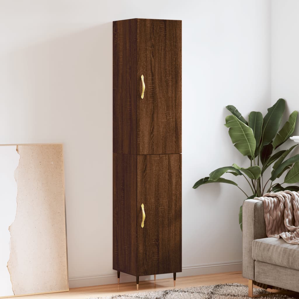 Hoge Kast 34,5X34X180 Cm Bewerkt Hout
