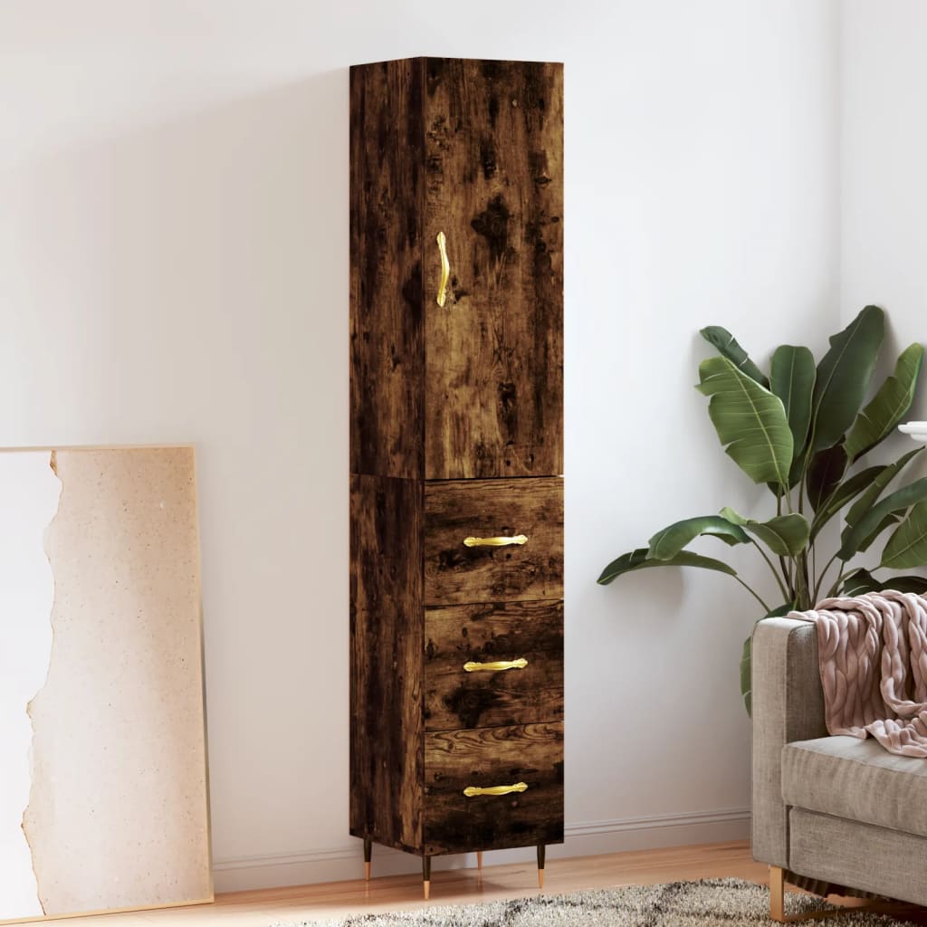 Hoge Kast 34,5X34X180 Cm Bewerkt Hout