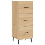 Hoge Kast 34,5X34X180 Cm Bewerkt Hout Kleurig