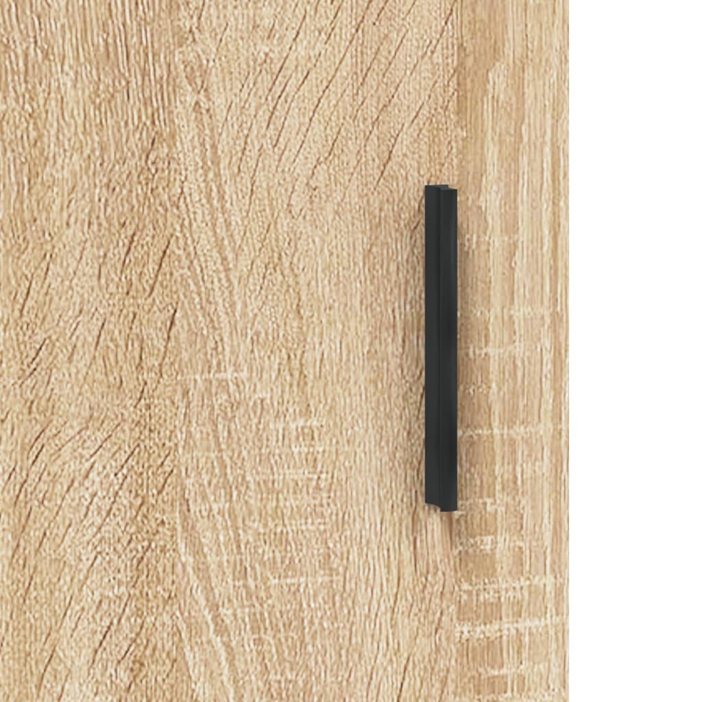 Hoge Kast 34,5X34X180 Cm Bewerkt Hout Kleurig