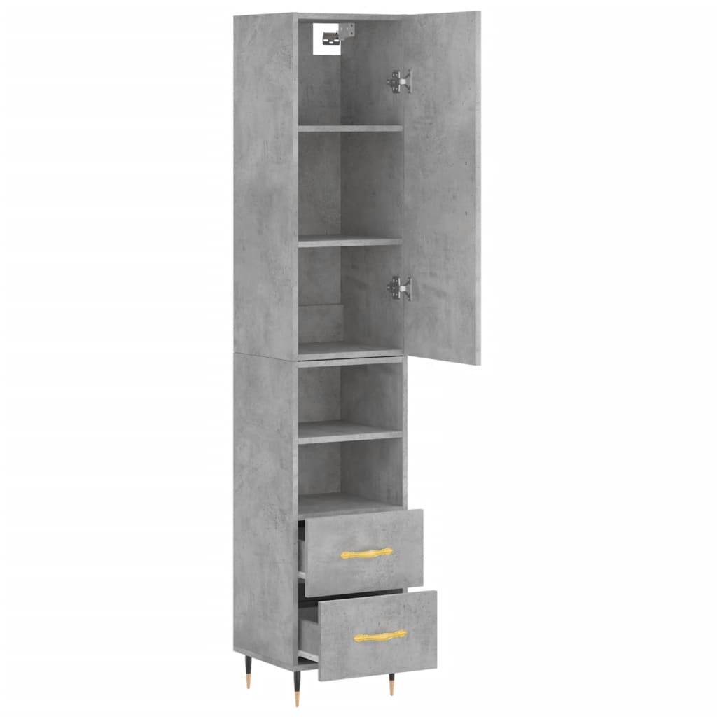 Hoge Kast 34,5X34X180 Cm Bewerkt Hout