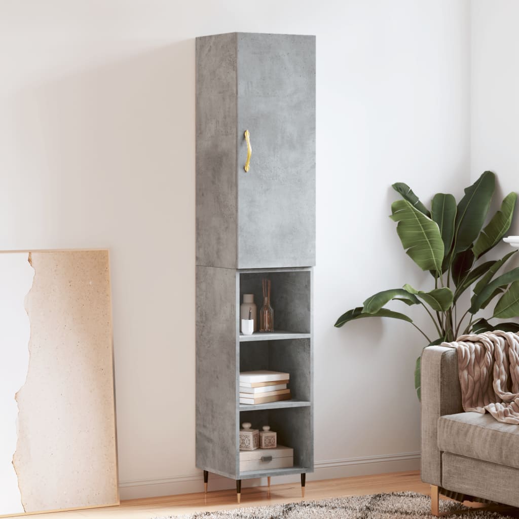 Hoge Kast 34,5X34X180 Cm Bewerkt Hout