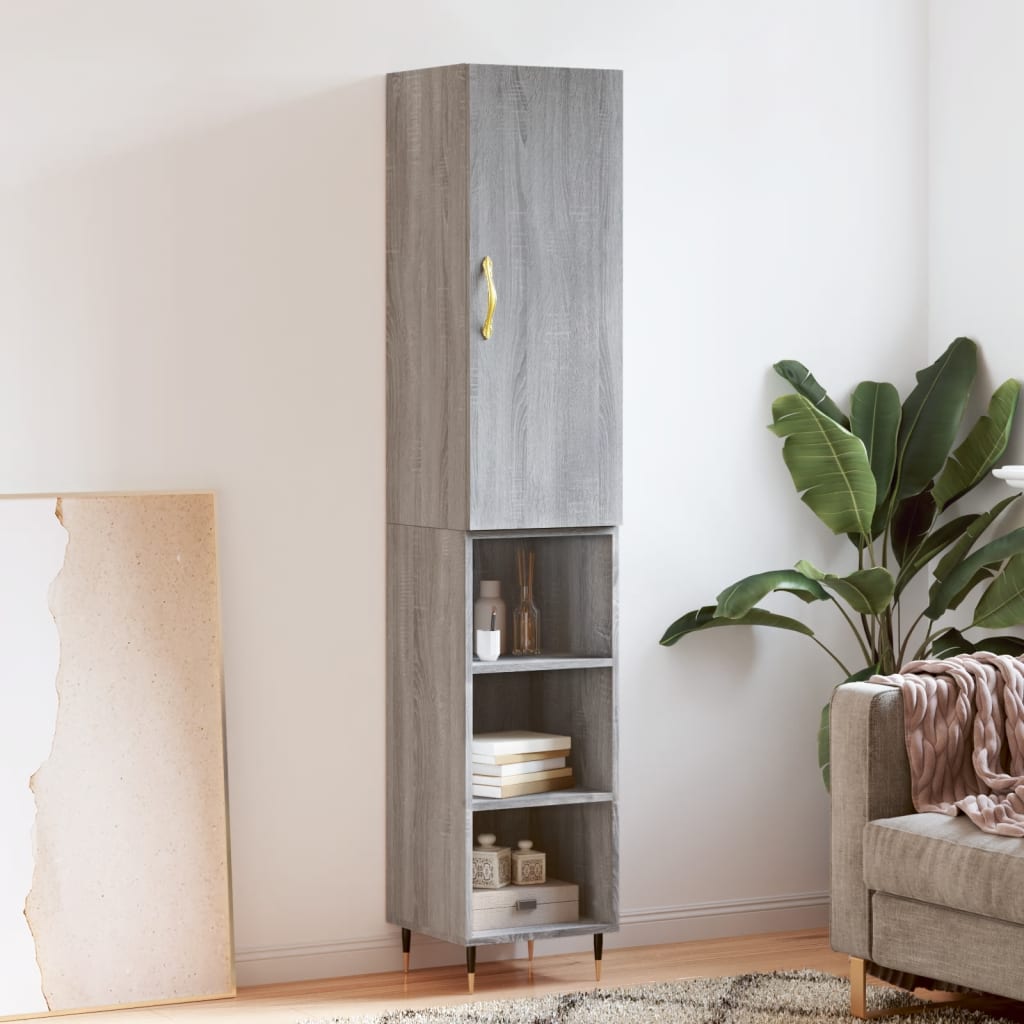 Hoge Kast 34,5X34X180 Cm Bewerkt Hout