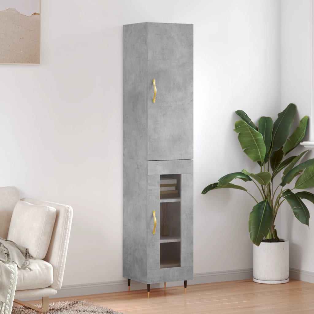 Hoge Kast 34,5X34X180 Cm Bewerkt Hout