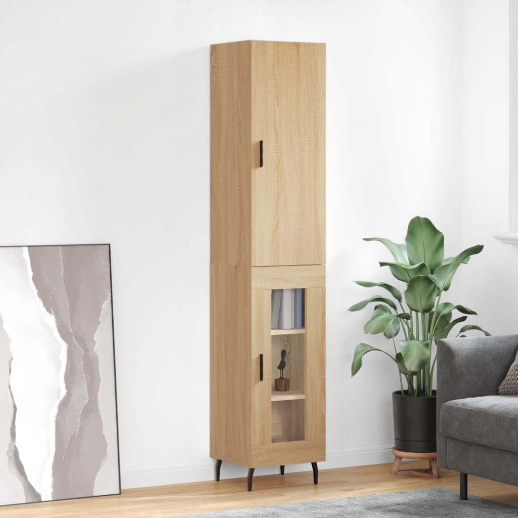 Hoge Kast 34,5X34X180 Cm Bewerkt Hout