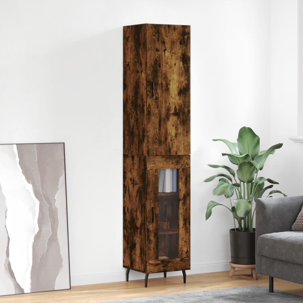 Hoge Kast 34,5X34X180 Cm Bewerkt Hout