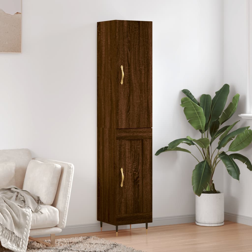 Hoge Kast 34,5X34X180 Cm Bewerkt Hout