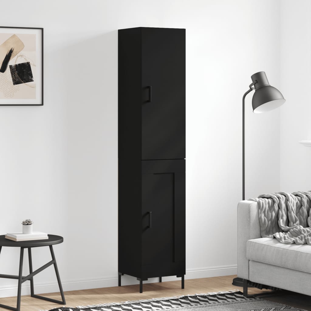 Hoge Kast 34,5X34X180 Cm Bewerkt Hout Eikenkleurig