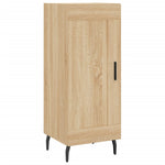 Hoge Kast 34,5X34X180 Cm Bewerkt Hout Kleurig