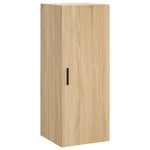 Hoge Kast 34,5X34X180 Cm Bewerkt Hout Kleurig