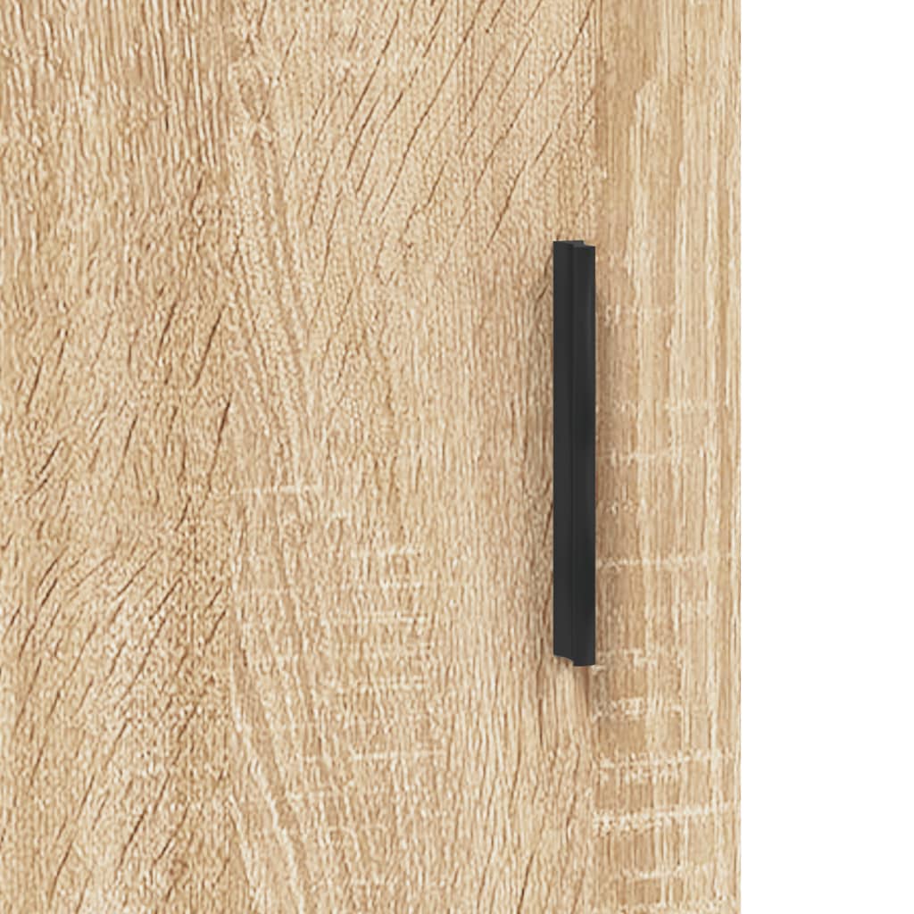 Hoge Kast 34,5X34X180 Cm Bewerkt Hout Kleurig