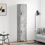 Hoge Kast 34,5X34X180 Cm Bewerkt Hout Kleurig
