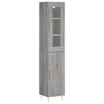 Hoge Kast 34,5X34X180 Cm Bewerkt Hout Eikenkleurig
