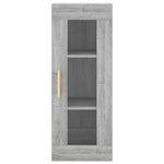 Hoge Kast 34,5X34X180 Cm Bewerkt Hout Eikenkleurig