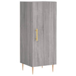 Hoge Kast 34,5X34X180 Cm Bewerkt Hout Eikenkleurig