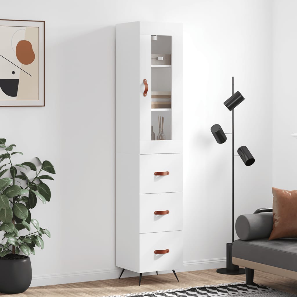 Hoge Kast 34,5X34X180 Cm Bewerkt Hout