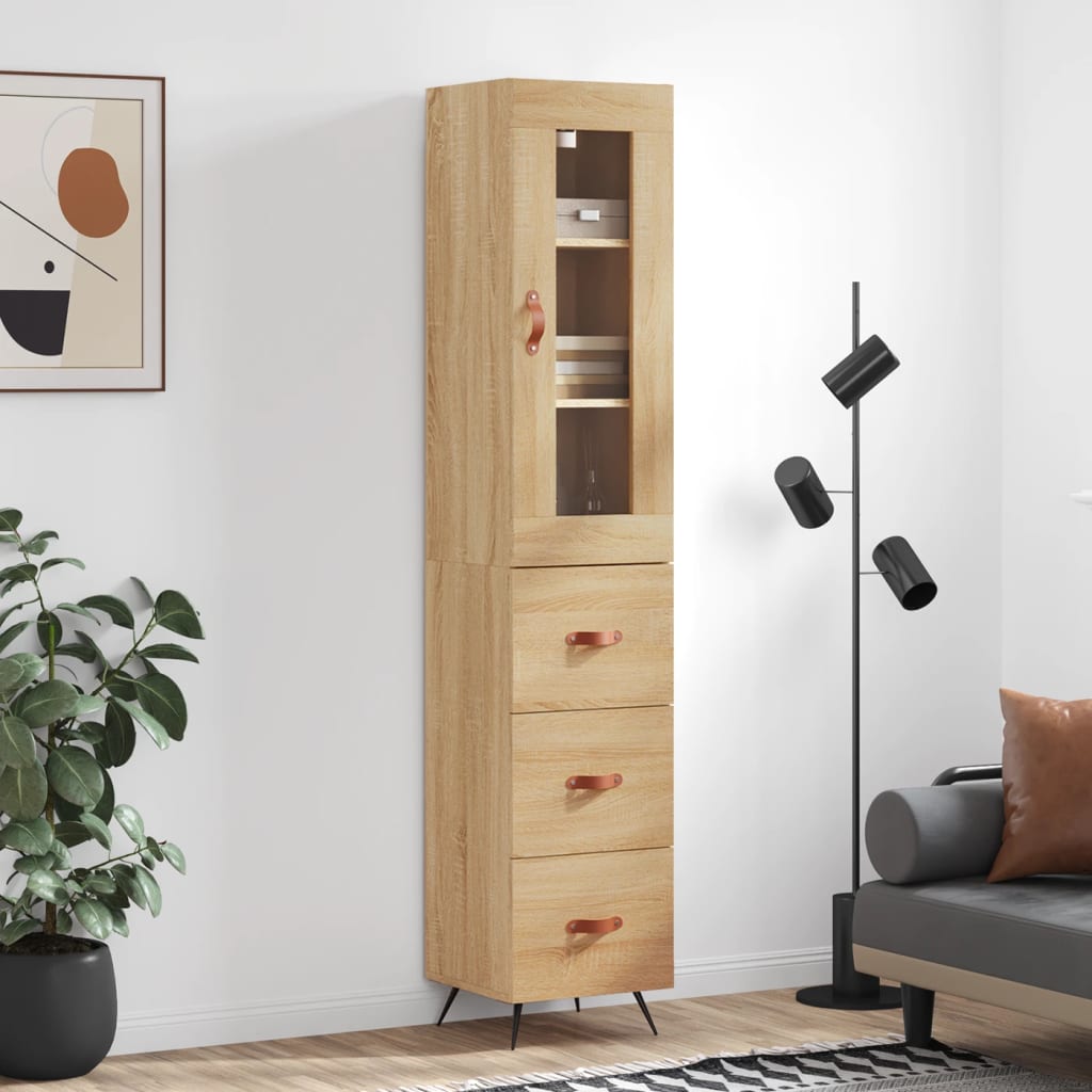 Hoge Kast 34,5X34X180 Cm Bewerkt Hout