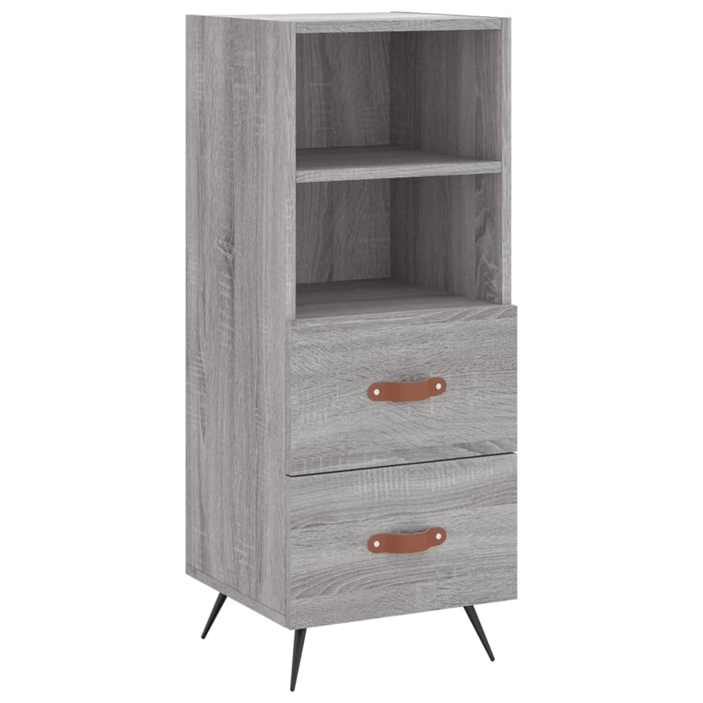 Hoge Kast 34,5X34X180 Cm Bewerkt Hout Eikenkleurig